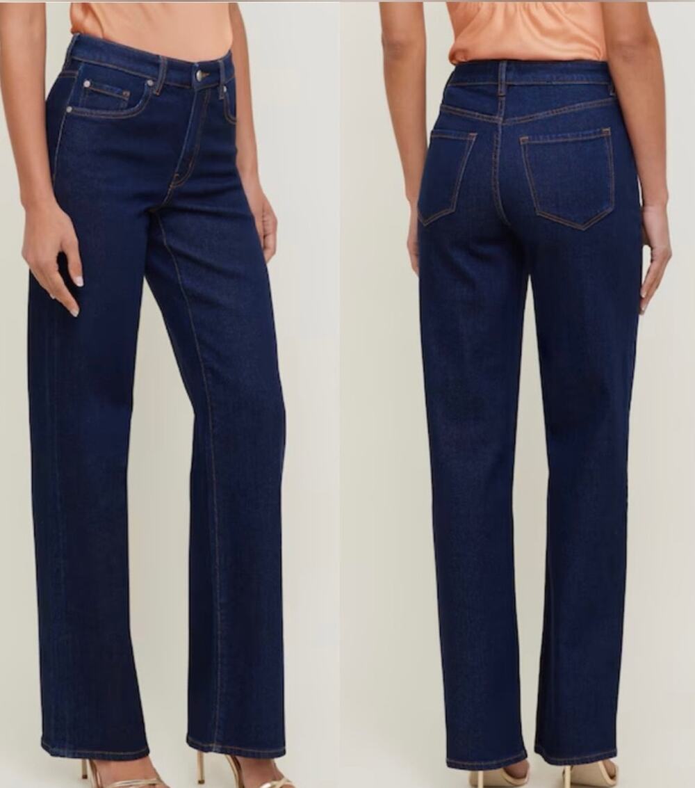 Dynamite Heidi High Rise Wide Leg Jeans Dark Indigo Sz 29
